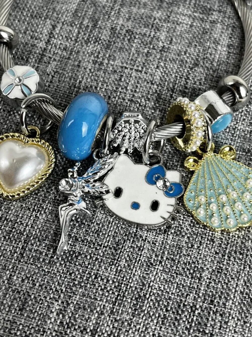 Blue Hello Kitty Bracelet cute